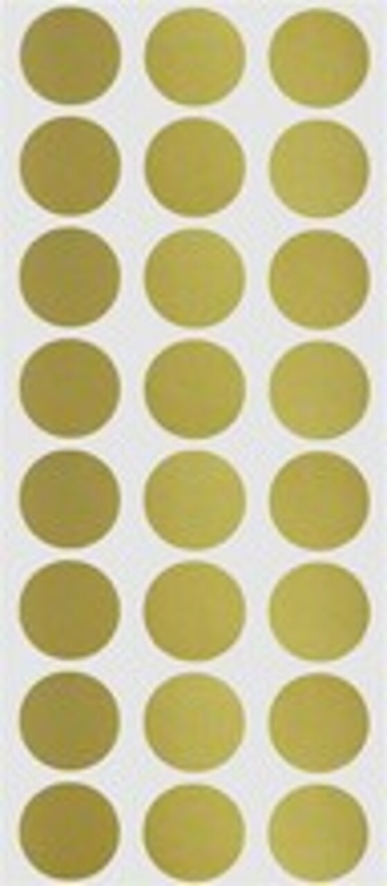 Gold Foil Dot Stickers 1/2" – 2000 Pack | Metallic Reward Stickers for Classroom Charts, Crafts & Labels